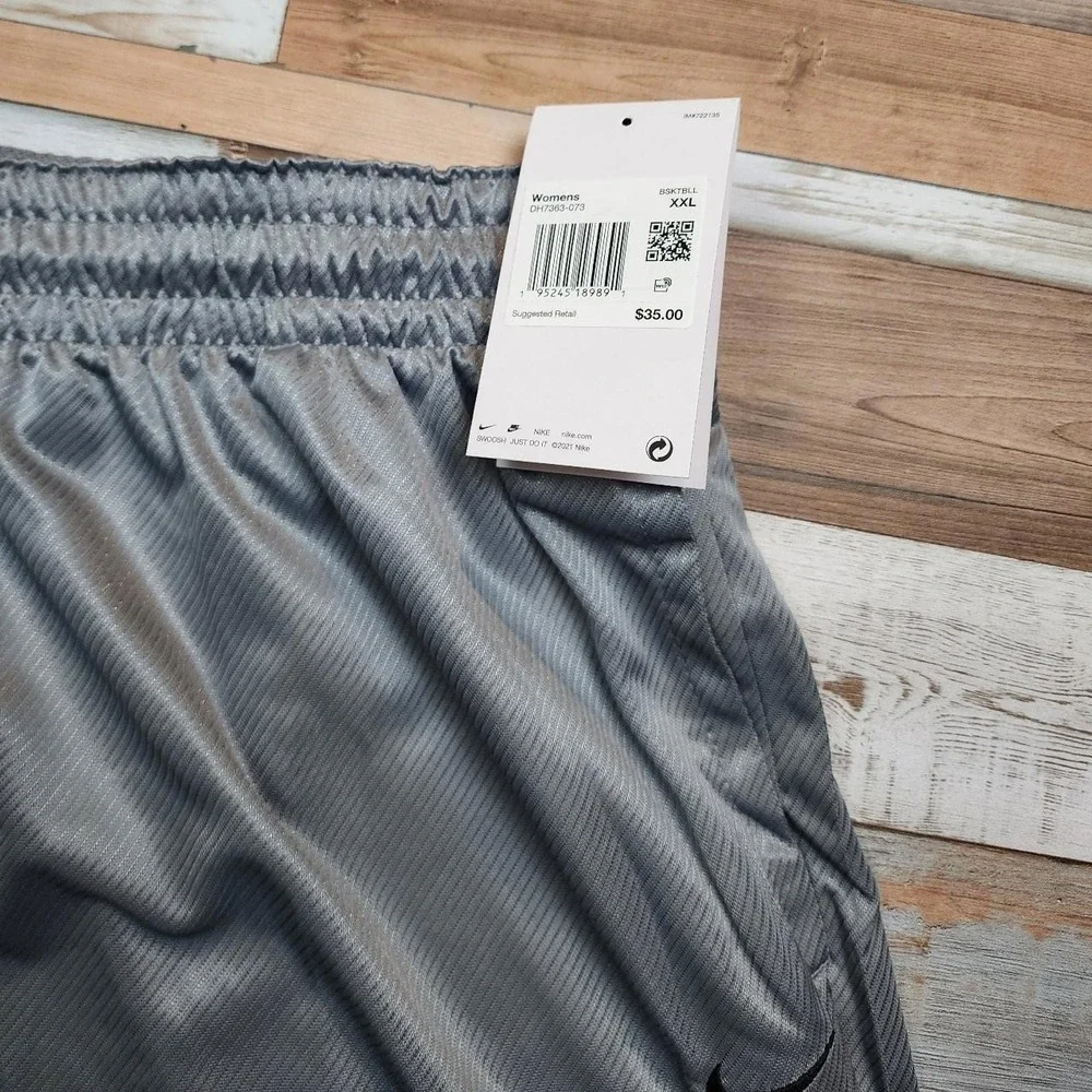 Nike Fly Crossover Women Basketball Shorts Grey Mesh DH7363-073 XXL NWT